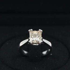 2.03 Carat Princess Cut Champagne Diamond Ring